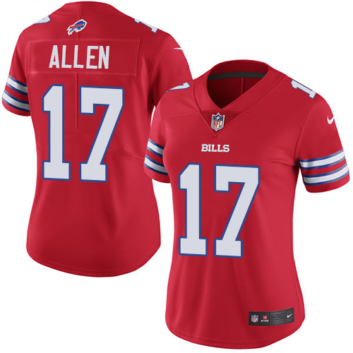 Women's Buffalo Bills #17 Josh Allen Red Vapor Untouchable Limited Stitched NFL Jersey